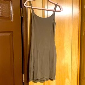 Skims olive green slip dress so soft and comfy !